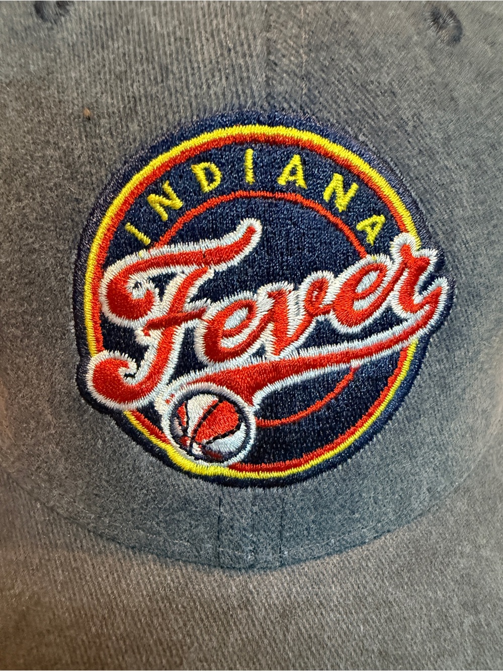 Indiana Fever WNBA Basketball Cap Hat Blue Red Logo Classic Adjustable Cotton On